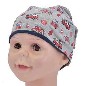 Baby Wendemütze 49-51 size Feuerwehr grau